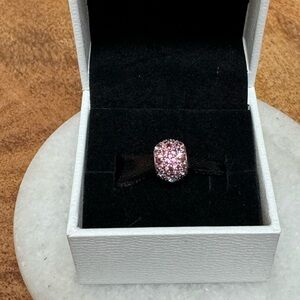 Preowned Pandora Shimmering Droplets Charm - Pink